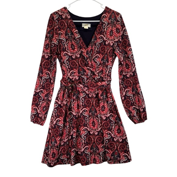 Anthropologie Maeve Paisley Belted Bohemian Midi Dress Size M - Picture 1 of 16